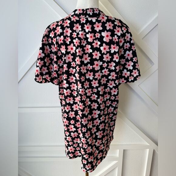 Cabi Harmony Retro Pink Floral V-Neck Blouse #5347 Size Medium - Picture 5 of 10